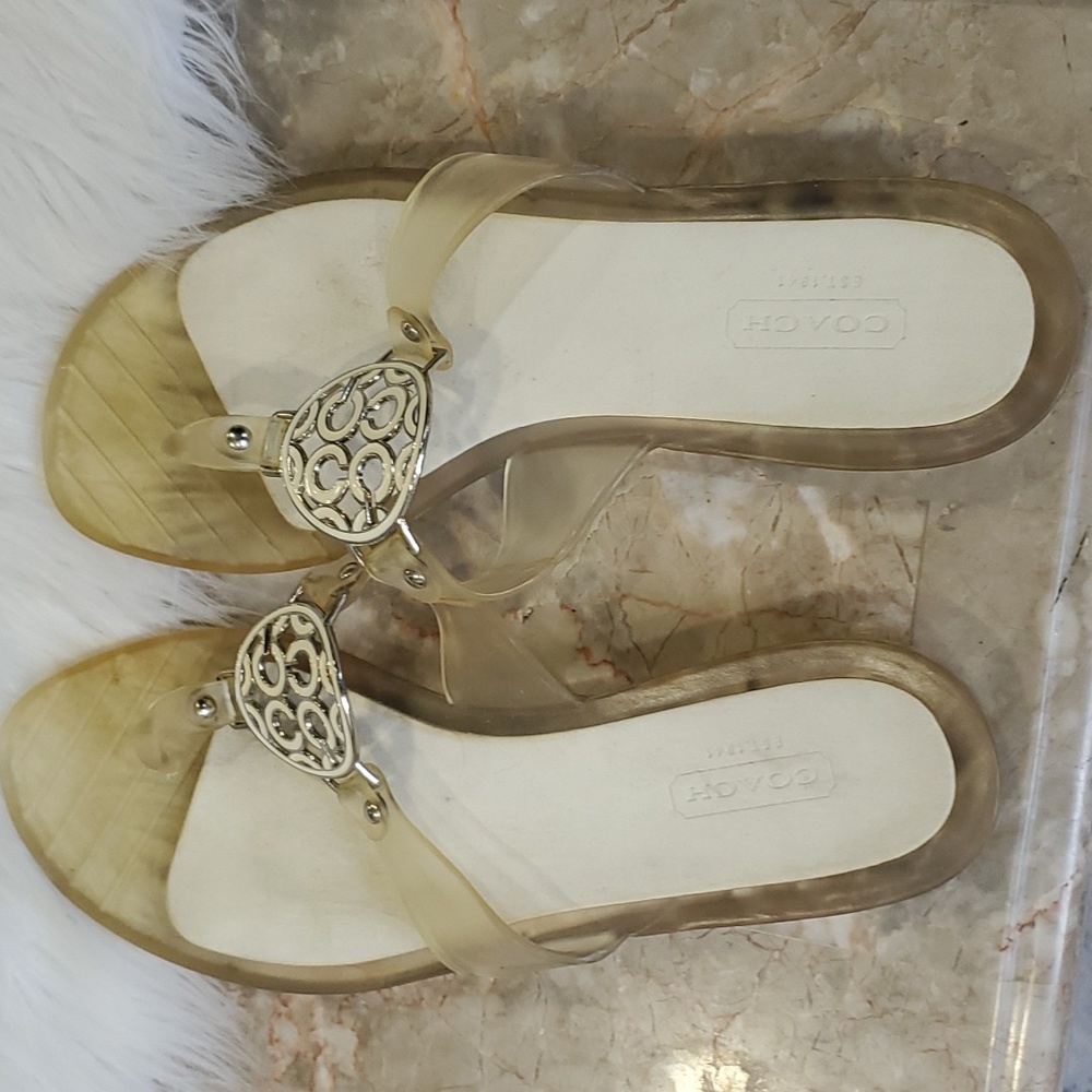 Coach Gold Sandals - Picture 6 of 13